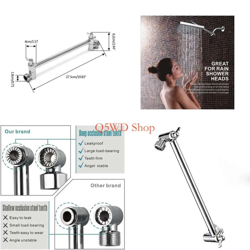 Q5WD Universal Brass Shower Adjustable Anti-leak Shower Extension Arm
Q5WD Universal Brass Shower Adjustable Anti-leak Shower Extension Arm