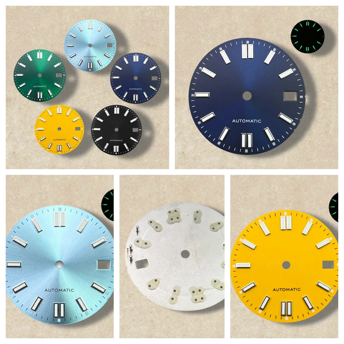 28.5mm S Logo Sunray Dial Fit NH35/NH36/4R/7S Movement Green Luminous High-Quality Watch Modification Accessories 3/3.8/4O'clock
28.5mm S Logo Sunray Dial Fit NH35/NH36/4R/7S Movement Green Luminous High-Quality Watch Modification Accessories 3/3.8/4O'clock