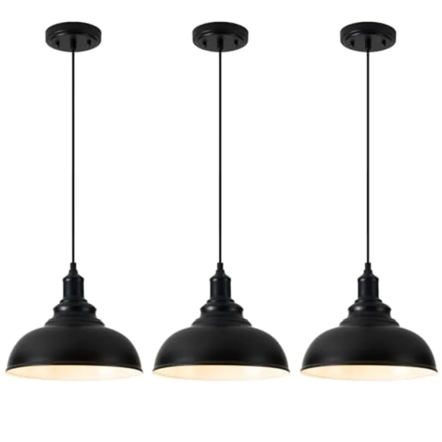 3-Pack Farmhouse Pendant Light Adjustable Pendant Lighting for Kitchen Island Industrial Hanging Barn Pendant Lights Over Islan
3-Pack Farmhouse Pendant Light Adjustable Pendant Lighting for Kitchen Island Industrial Hanging Barn Pendant Lights Over Islan