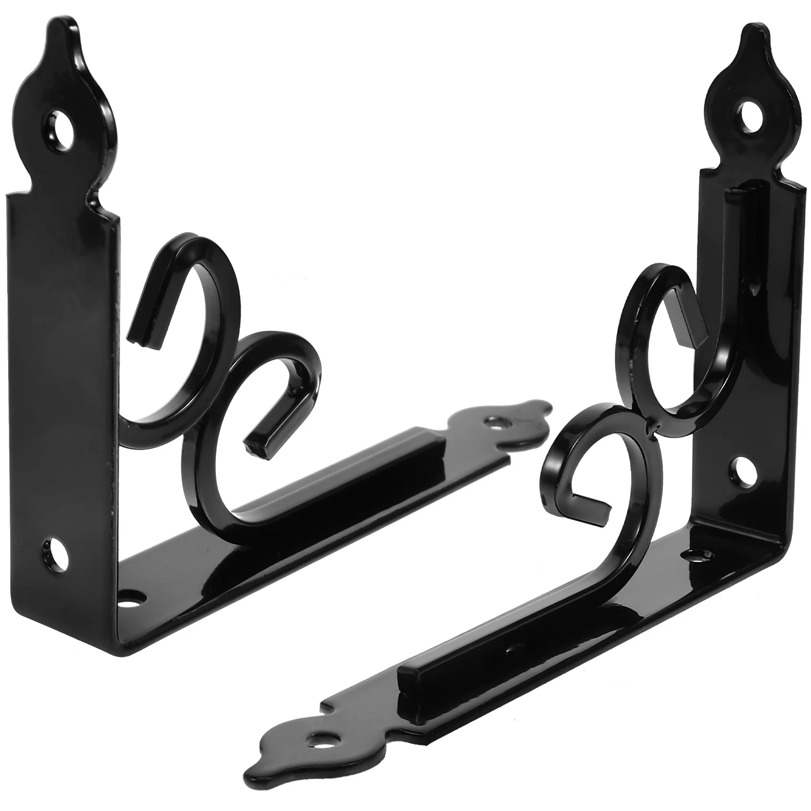 2 pcs Black 150x115mm Alloy Right Angle Wall Mount Shelf Brackets Heavy Duty Metal Storage Support Shelves Hardware Included 
2 pcs Black 150x115mm Alloy Right Angle Wall Mount Shelf Brackets Heavy Duty Metal Storage Support Shelves Hardware Included