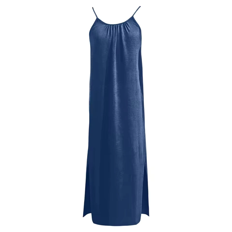 Women Sexy Backless Sling Dress Summer Solid Loose Fit Sleeveless Adjustable Long Dress With Straps Elegant Women'S Dresses
Women Sexy Backless Sling Dress Summer Solid Loose Fit Sleeveless Adjustable Long Dress With Straps Elegant Women'S Dresses