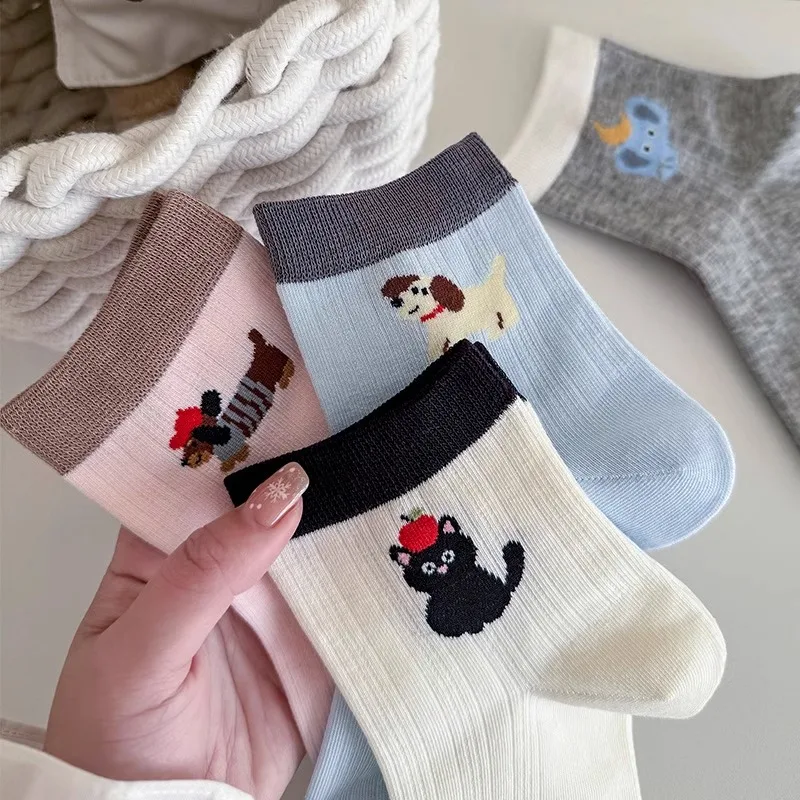 Cute Cartoon AB Style Women's Socks Autumn 2025 New Breathable Absorb Sweat Comfortable Cotton Socks 5 Pair Girl's Stockings
Cute Cartoon AB Style Women's Socks Autumn 2025 New Breathable Absorb Sweat Comfortable Cotton Socks 5 Pair Girl's Stockings