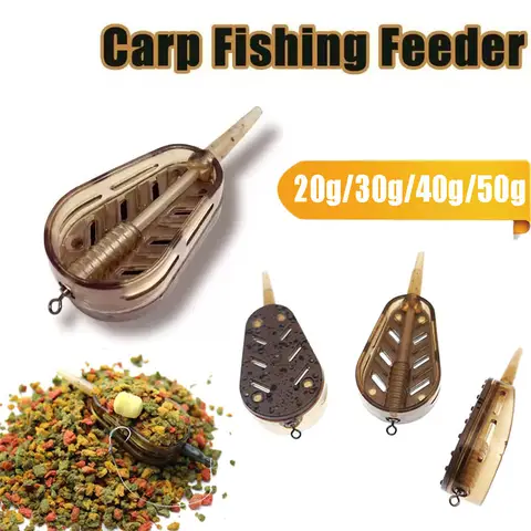 3-Piece Quick-Release Carp Feeder Set - 20g/30g/40g/50g Bait Cage for Long-Distance Fishing