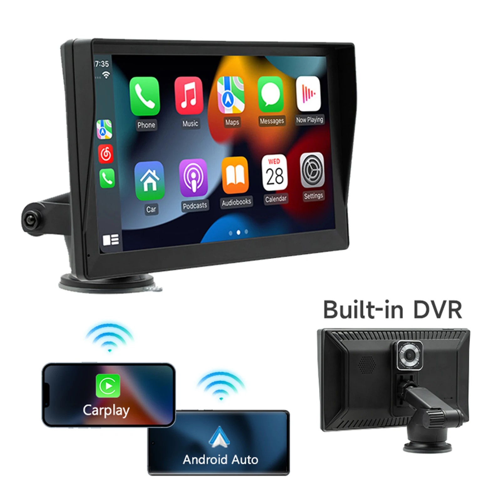 9-дюймовый портативный автомобильный мультимедийный плеер Suppprt Wireless Carplay Android Auto Mirror Link Радио Стерео Встроенная камера-навигатор
9-дюймовый портативный автомобильный мультимедийный плеер Suppprt Wireless Carplay Android Auto Mirror Link Радио Стерео Встроенная камера-навигатор