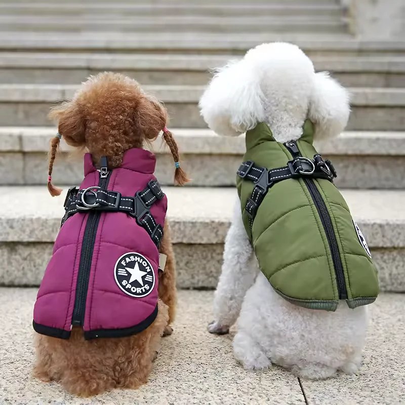 S-5XL Multi-color Dog Jacket with Harness Winter Warm Dog Vest Clothes Outdoor Waterproof Dog Coat for Small Medium Large Dogs
S-5XL Multi-color Dog Jacket with Harness Winter Warm Dog Vest Clothes Outdoor Waterproof Dog Coat for Small Medium Large Dogs