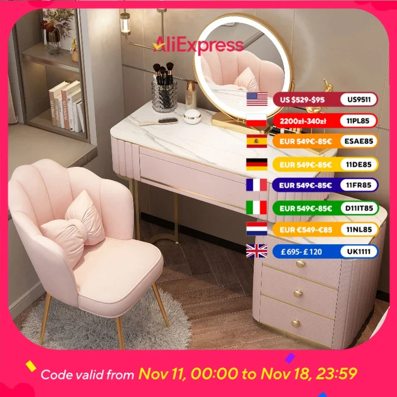 Luxury Girl Organizer Dresser Vanity Makeup Nordic Princess Mirror Dressers Drawer Storage Coiffeuse Chambre Home Furniture
Luxury Girl Organizer Dresser Vanity Makeup Nordic Princess Mirror Dressers Drawer Storage Coiffeuse Chambre Home Furniture