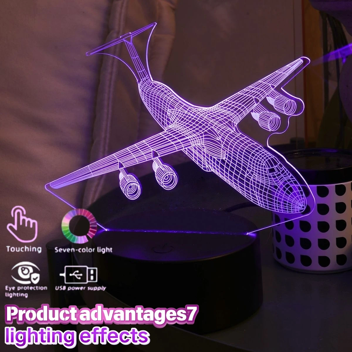 Aircraft and jet engine LED acrylic night lights, suitable for indoor decorative atmosphere lights for aviation enthusiasts, ide
Aircraft and jet engine LED acrylic night lights, suitable for indoor decorative atmosphere lights for aviation enthusiasts, ide