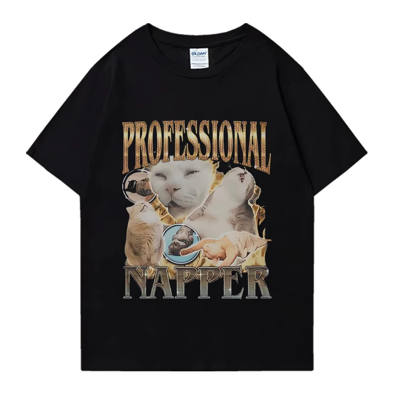 Professional Napper Funny Cat Meme Vintage T-shirt Men Women Casual Cotton Oversized T shirt High Quality T Shirts Streetwear
Professional Napper Funny Cat Meme Vintage T-shirt Men Women Casual Cotton Oversized T shirt High Quality T Shirts Streetwear