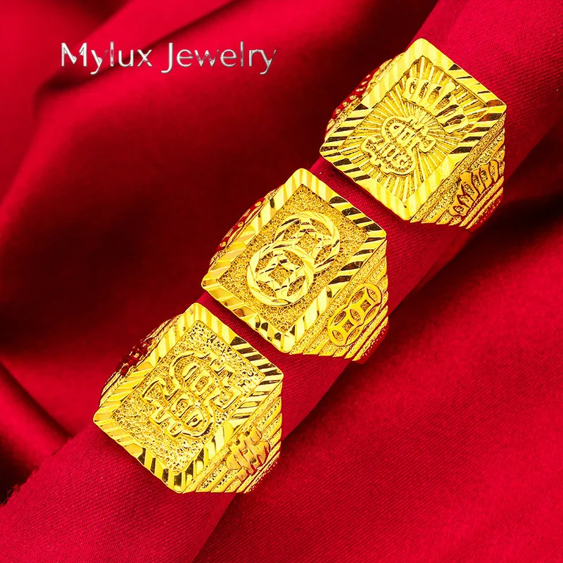 Mylux Jewelry Abacus Coin Ring for Men, 24K Gold, AU999 | Antique Ming-Qing abacus carvings with distressed finish, vintage busi
Mylux Jewelry Abacus Coin Ring for Men, 24K Gold, AU999 | Antique Ming-Qing abacus carvings with distressed finish, vintage busi