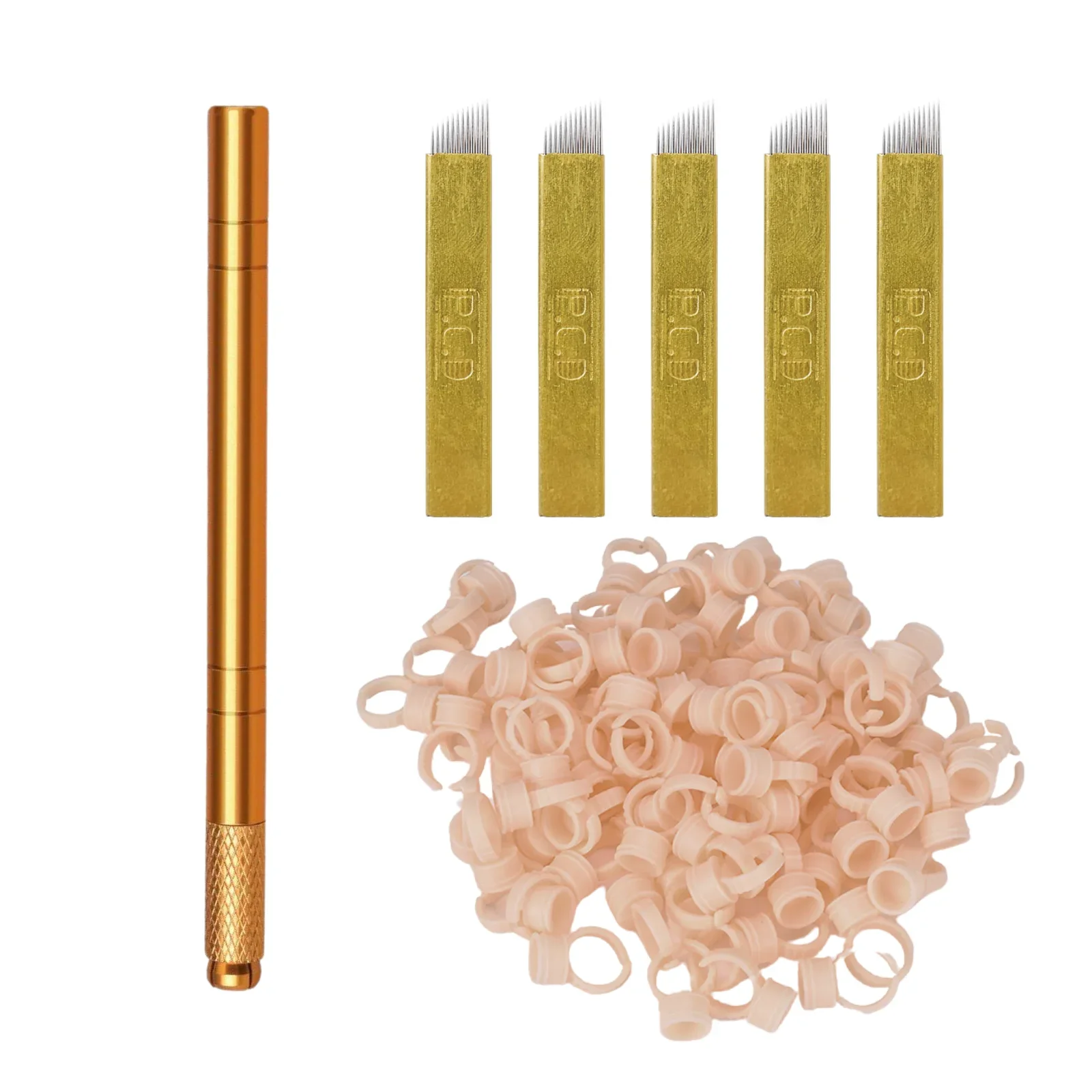 Golden Tebori 3D Tattoo Pen with 5pcs 12PCD Blade Microblading Tattoo Needles Permanent Makeup Manual for Professional Eyebrow
Golden Tebori 3D Tattoo Pen with 5pcs 12PCD Blade Microblading Tattoo Needles Permanent Makeup Manual for Professional Eyebrow