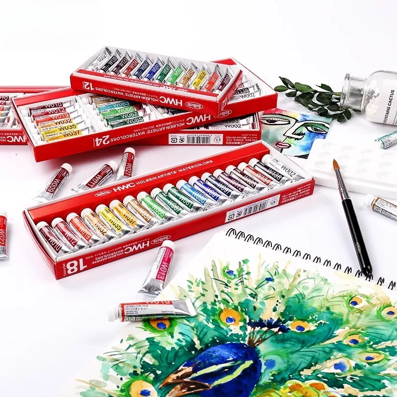 12/18/24/30-color Japanese Holbein 5ml Tubular Transparent Watercolor Paint Set Artist's Outdoor Sketching Painting Supplies
12/18/24/30-color Japanese Holbein 5ml Tubular Transparent Watercolor Paint Set Artist's Outdoor Sketching Painting Supplies