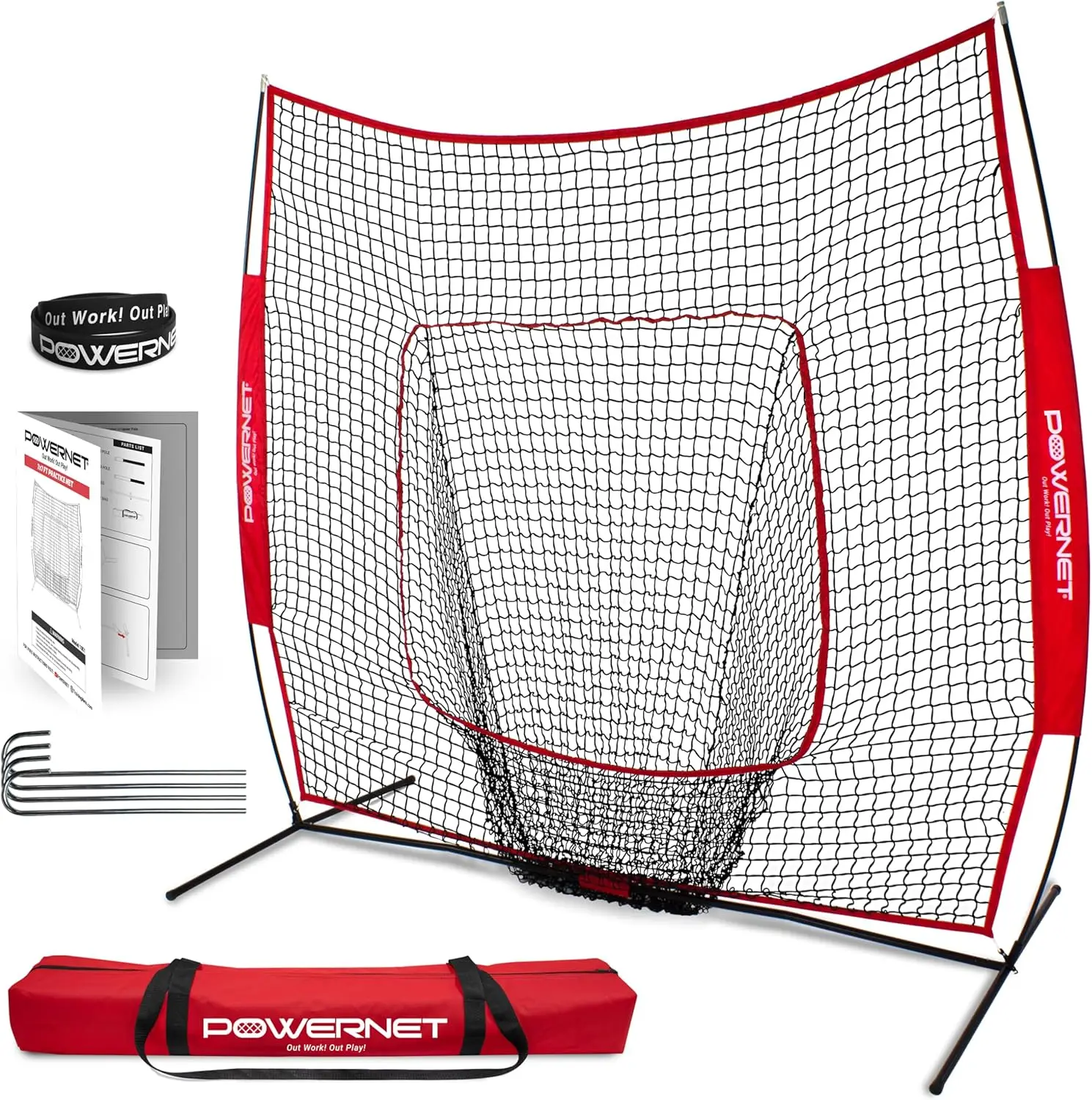 7x7 Baseball Softball Practice Net with Accessories for Pitching, Batting & Fielding Training
7x7 Baseball Softball Practice Net with Accessories for Pitching, Batting & Fielding Training