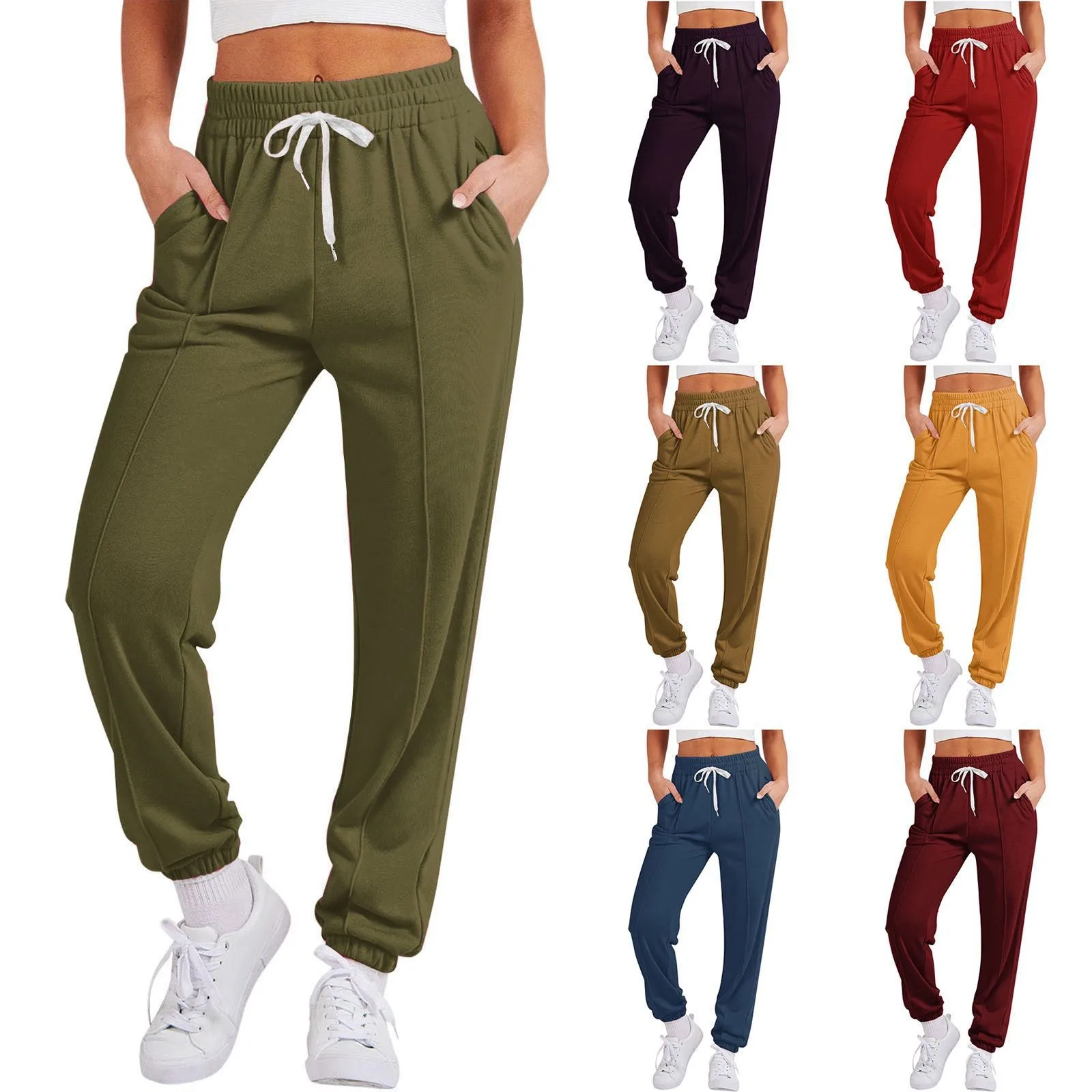Olive Green Straight Leg Pants Mid Waist Tapered Trousers Drawstring Waist Joggers Slim Fit Navy Blue Long Pants with Side
Olive Green Straight Leg Pants Mid Waist Tapered Trousers Drawstring Waist Joggers Slim Fit Navy Blue Long Pants with Side