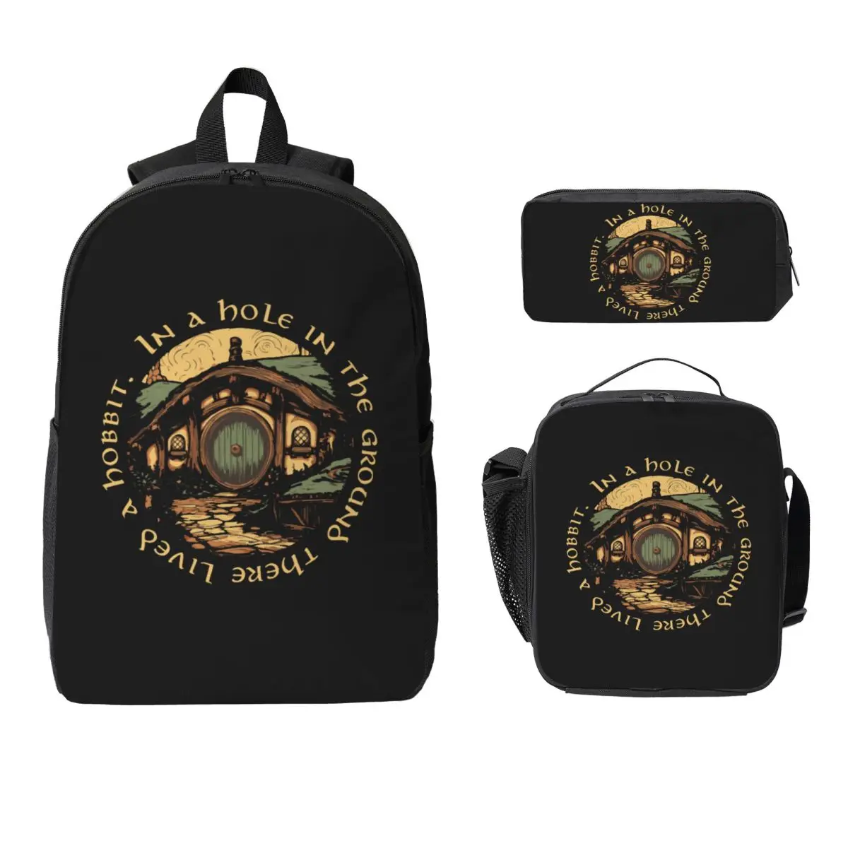 In A Hole In The Ground There Lived A Hobbit Backpack BookBag School Bag Shoulder Bags 3ps Insulated Lunch Bag Pencil Case
In A Hole In The Ground There Lived A Hobbit Backpack BookBag School Bag Shoulder Bags 3ps Insulated Lunch Bag Pencil Case