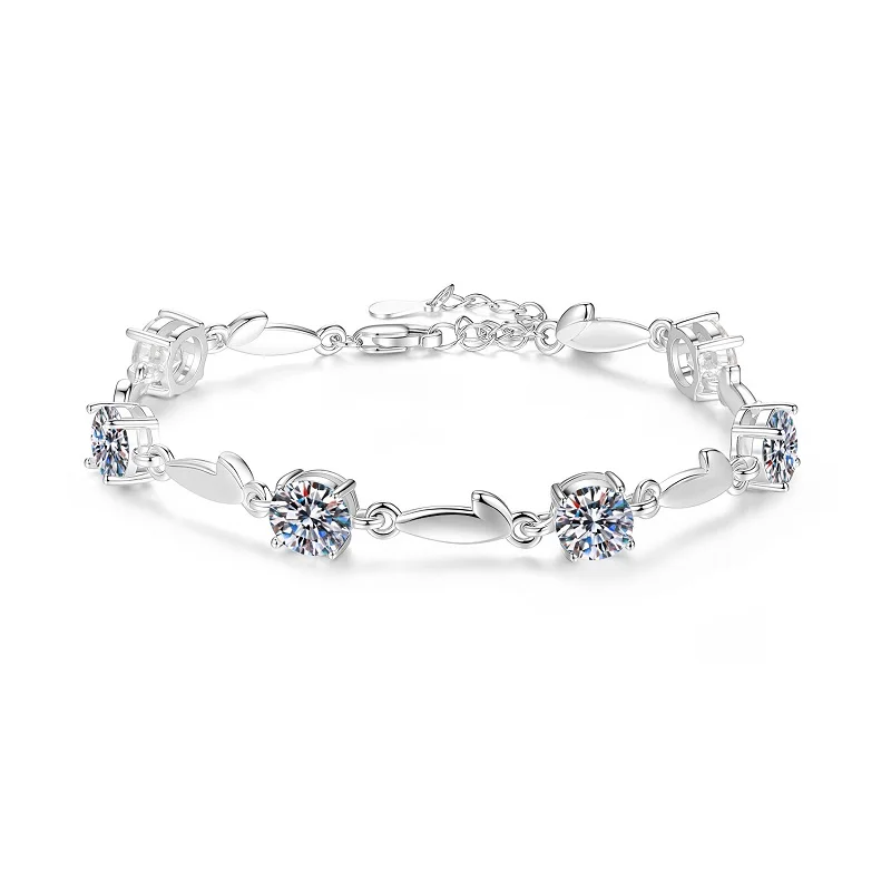 Apaison 6.5mm 1 Carat Moissanites Womne's Adjustable Tennis Bracelet -Wedding Engagement 925 Sterling Silver Bangle Jewelry Gift
Apaison 6.5mm 1 Carat Moissanites Womne's Adjustable Tennis Bracelet -Wedding Engagement 925 Sterling Silver Bangle Jewelry Gift