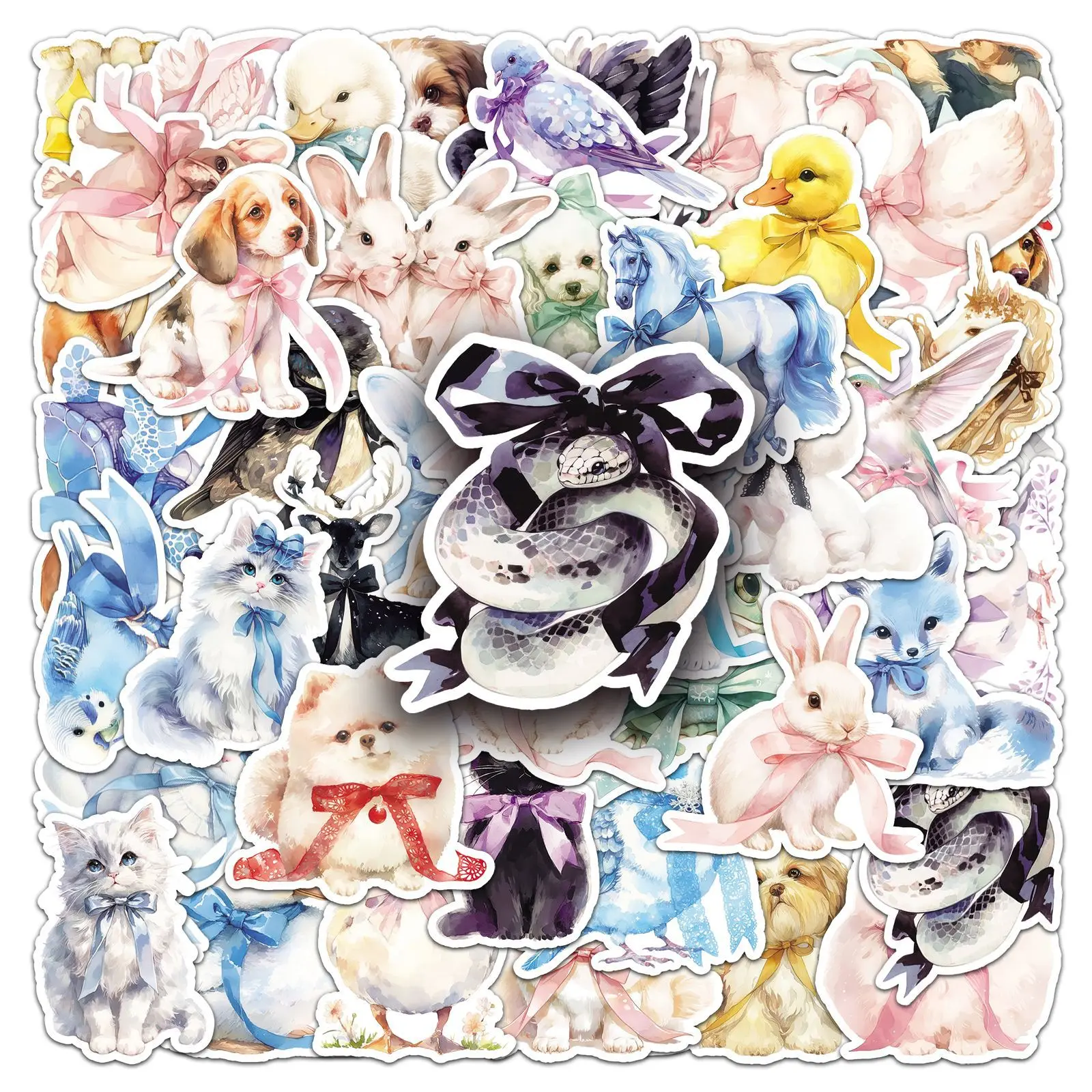 50PCS Cartoon Cute Bow Animal Sticker Fun Creative Decoration DIY Refrigerator Laptop Waterproof Decal Children's Toy Gift 
50PCS Cartoon Cute Bow Animal Sticker Fun Creative Decoration DIY Refrigerator Laptop Waterproof Decal Children's Toy Gift