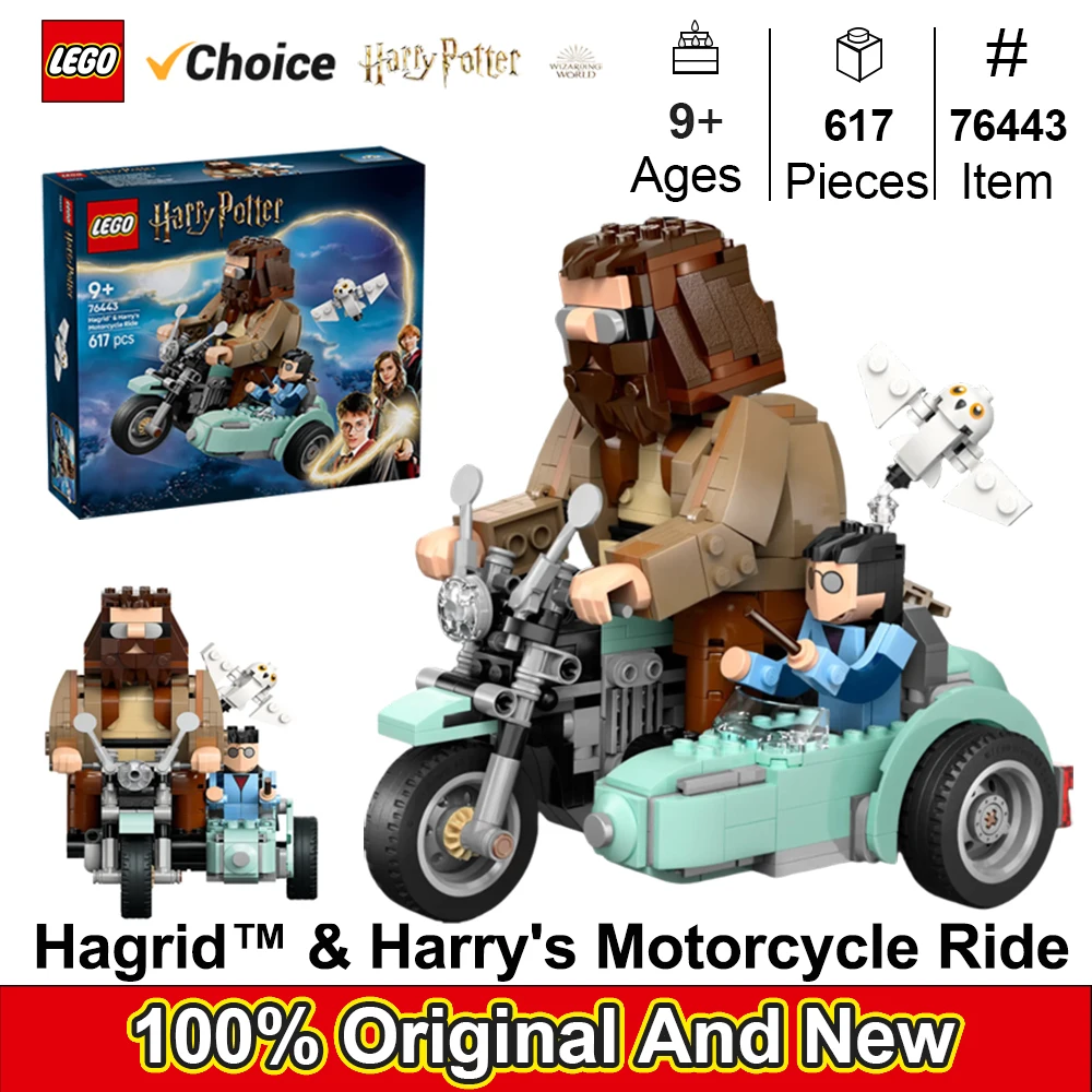 LEGO 76443 Harry Potter Hagrid&Harry's Motorcycle Ride Building Toy-Kids Motorcycle Toy for BoysandGirls,Harry Potter Fans617PCS 
LEGO 76443 Harry Potter Hagrid&Harry's Motorcycle Ride Building Toy-Kids Motorcycle Toy for BoysandGirls,Harry Potter Fans617PCS