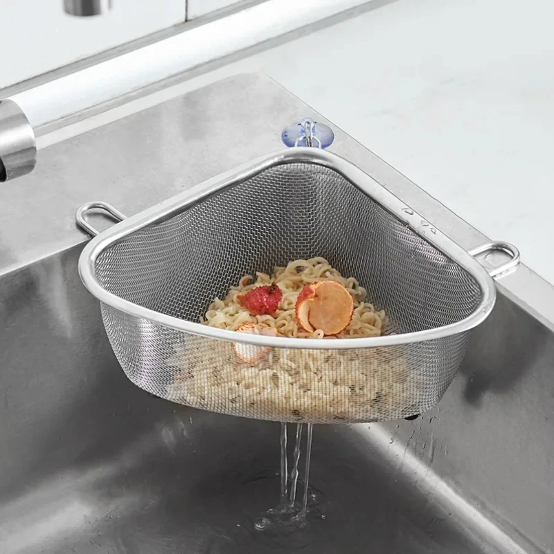 Kitchen Triangular Sink Strainer Drain Vegetable Fruit Drainer Basket Suction Cup Rack For Kitchen Storage Sink Filter Shelf
Kitchen Triangular Sink Strainer Drain Vegetable Fruit Drainer Basket Suction Cup Rack For Kitchen Storage Sink Filter Shelf