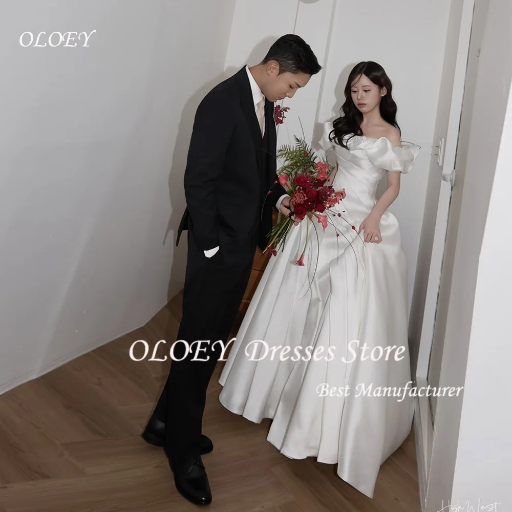 OLOEY Off Shoulder A-Line Korea Wedding Dresses Silk Satin A-Line Long Elegant Bridal Gowns Photo Shoot 결혼식 드레스 Corsets
OLOEY Off Shoulder A-Line Korea Wedding Dresses Silk Satin A-Line Long Elegant Bridal Gowns Photo Shoot 결혼식 드레스 Corsets