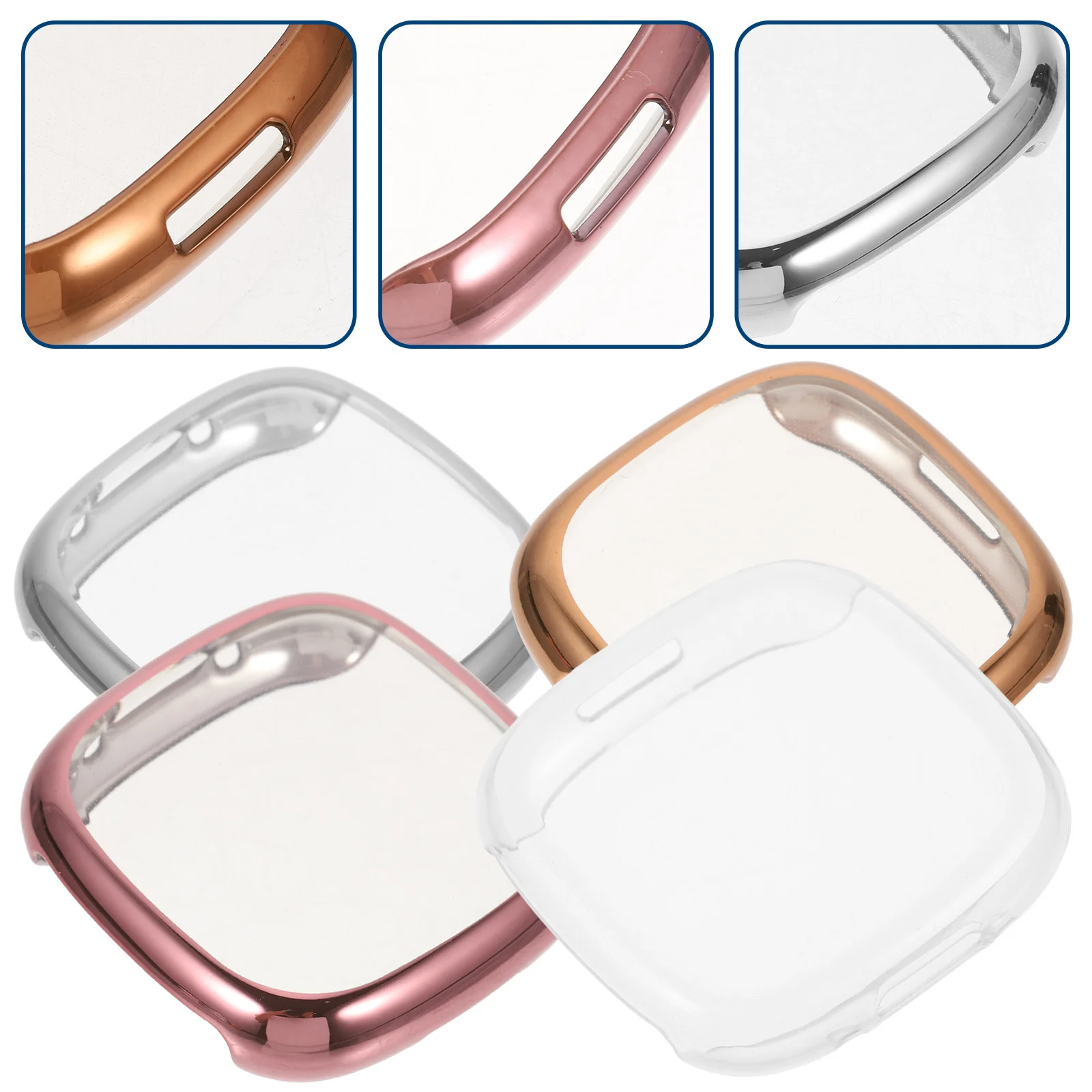 4 Pcs Cases Watch Screen Protector Detachable Reusable Protective Cover Accessories 
4 Pcs Cases Watch Screen Protector Detachable Reusable Protective Cover Accessories