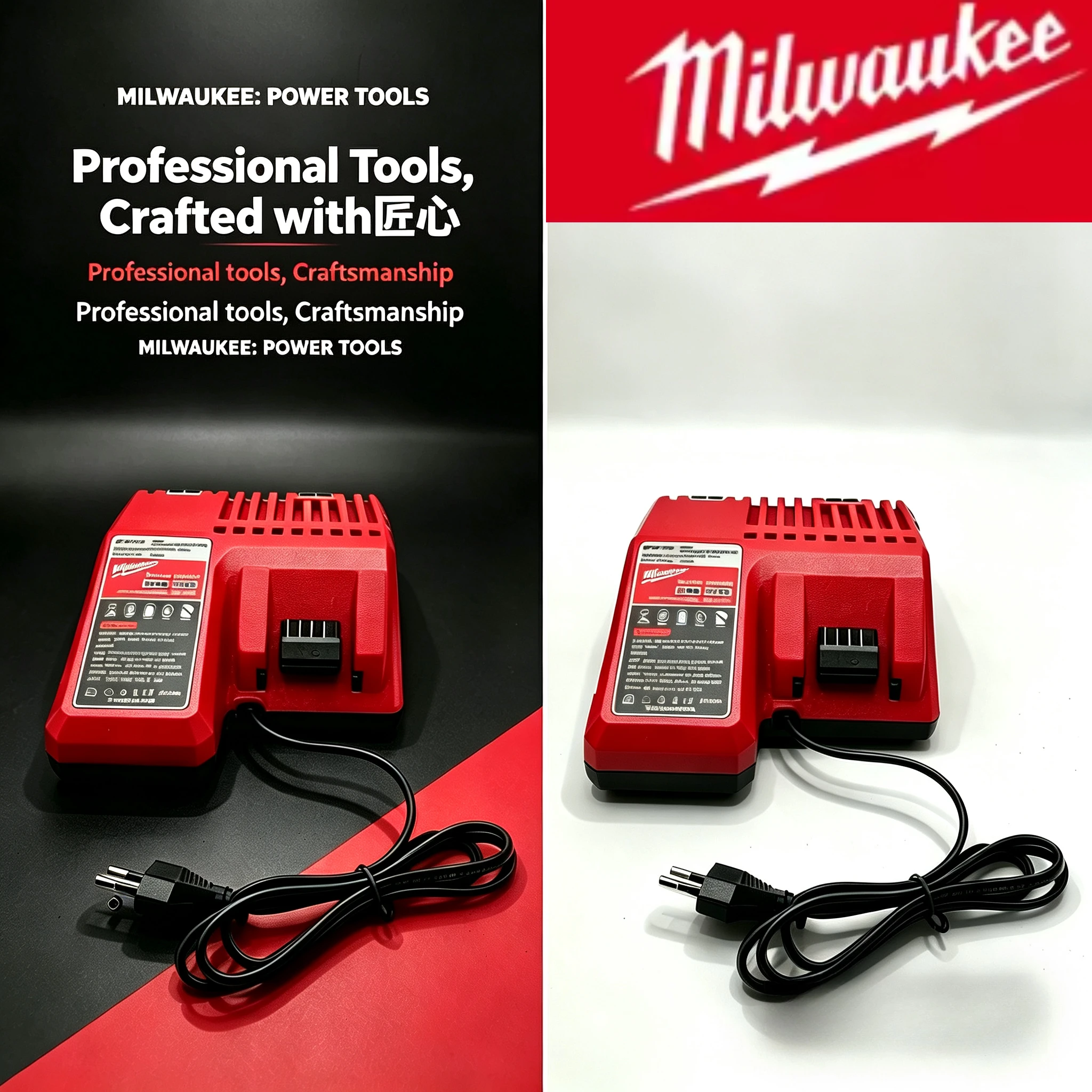 Milwaukee M18 Battery Charger, 18V Li-ion Charger for Milwaukee Cordless Tools, Compact Jobsite Charger
Milwaukee M18 Battery Charger, 18V Li-ion Charger for Milwaukee Cordless Tools, Compact Jobsite Charger