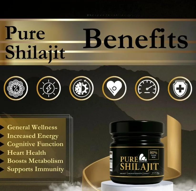 Настоящая гималайская смола Shilajit содержит 85+слей минералов и 80% влажной кислоты, подходит как для мужчин, так и для женщин, 30 г.
Настоящая гималайская смола Shilajit содержит 85+слей минералов и 80% влажной кислоты, подходит как для мужчин, так и для женщин, 30 г.