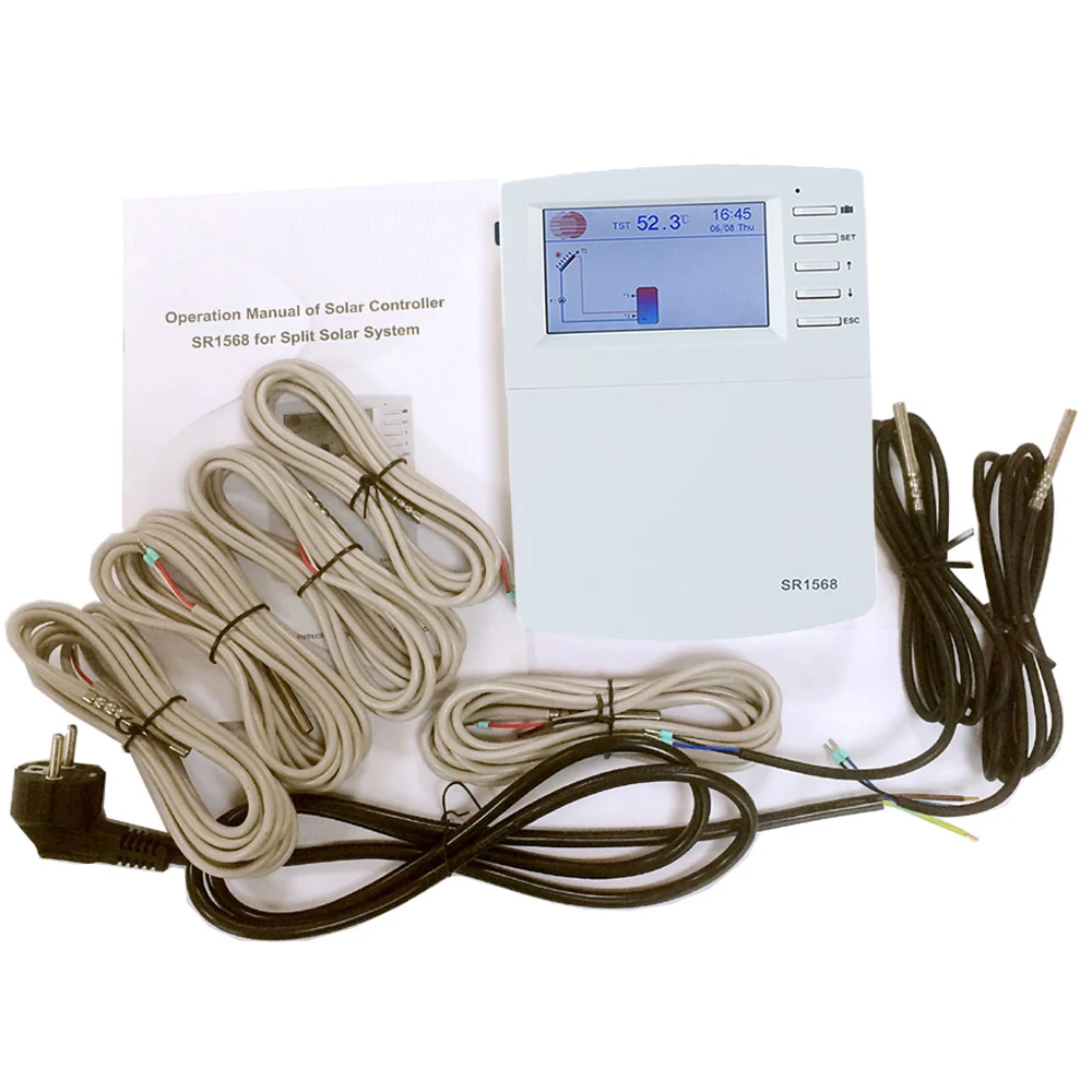 Controller SR1568 for separately pressurized solar water heating system,7sensors,23 application system 110~240V
Controller SR1568 for separately pressurized solar water heating system,7sensors,23 application system 110~240V