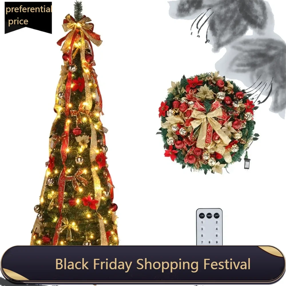 6ft Pre lit Pop Up Christmas Tree with Lights,Pre-Decorated Artificial Pencil Xmas Tree Collapsible Christmas Tree Holiday Party
6ft Pre lit Pop Up Christmas Tree with Lights,Pre-Decorated Artificial Pencil Xmas Tree Collapsible Christmas Tree Holiday Party
