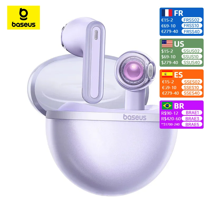 Baseus Bowie E5 Headphones True Wireless Bluetooth 5.3 Earphones TWS HiFi Earbuds Call Noise Reduction 0.06 Low Latency Headset
Baseus Bowie E5 Headphones True Wireless Bluetooth 5.3 Earphones TWS HiFi Earbuds Call Noise Reduction 0.06 Low Latency Headset