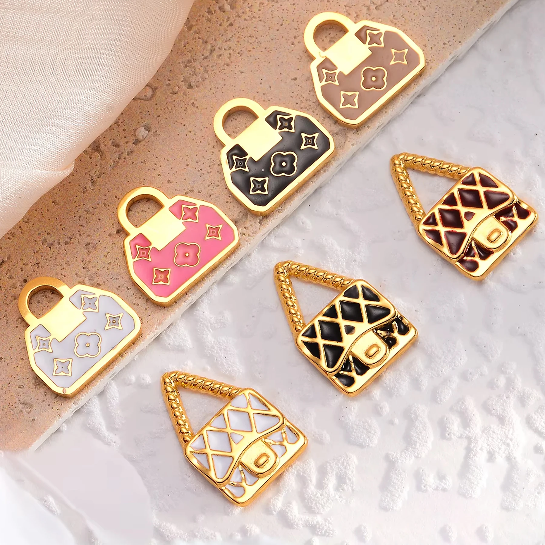 2pcs Stainless Steel Handbag Pendant for DIY Making Necklace Earrings Bracelet Jewelry Accessories Dropshipping
2pcs Stainless Steel Handbag Pendant for DIY Making Necklace Earrings Bracelet Jewelry Accessories Dropshipping