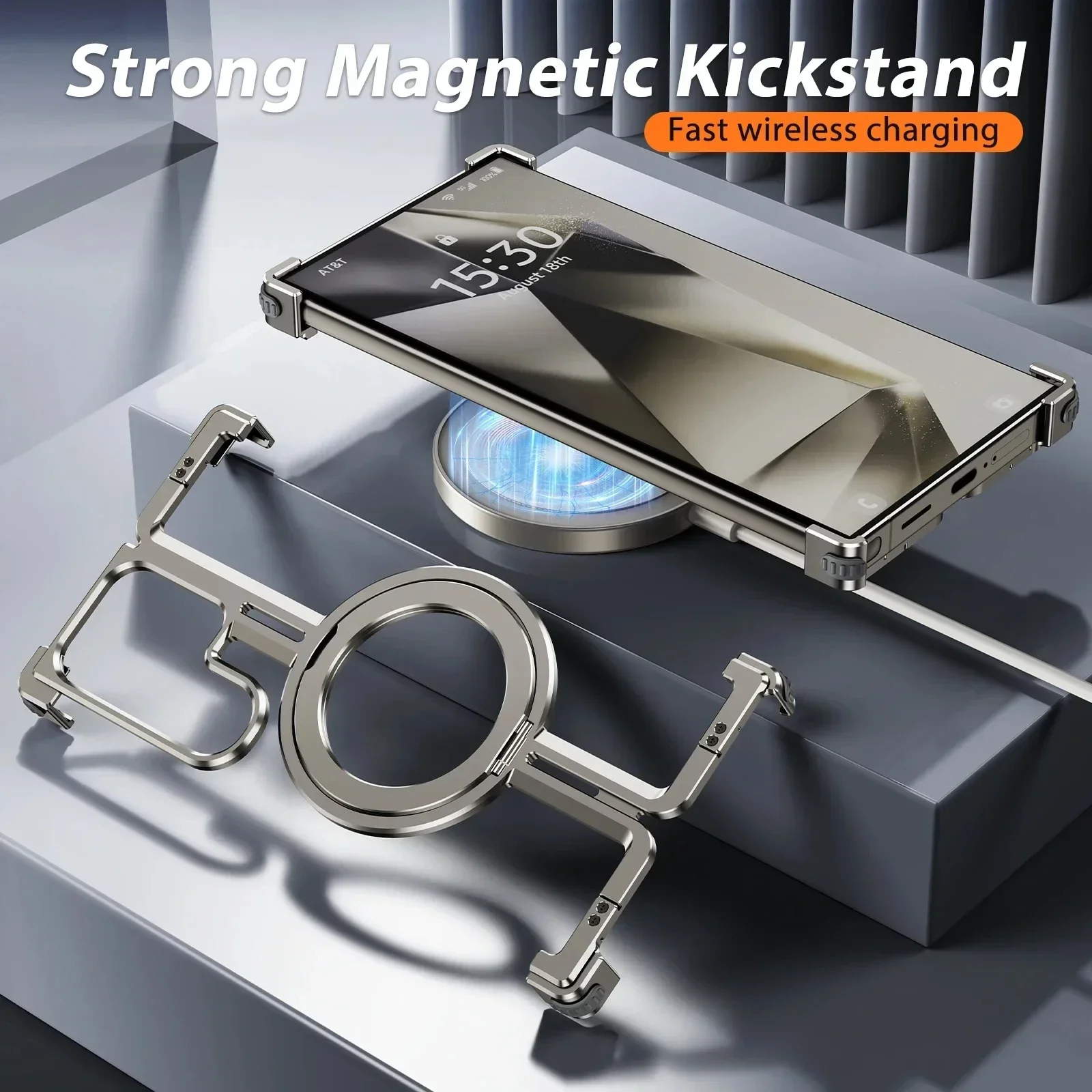 Ring Stand Magnetic Phone Case For Samsung Galaxy S23 S24 Ultra Plus Galaxy Metal Bumper With Finger Ring Holder Phone Cover
Ring Stand Magnetic Phone Case For Samsung Galaxy S23 S24 Ultra Plus Galaxy Metal Bumper With Finger Ring Holder Phone Cover