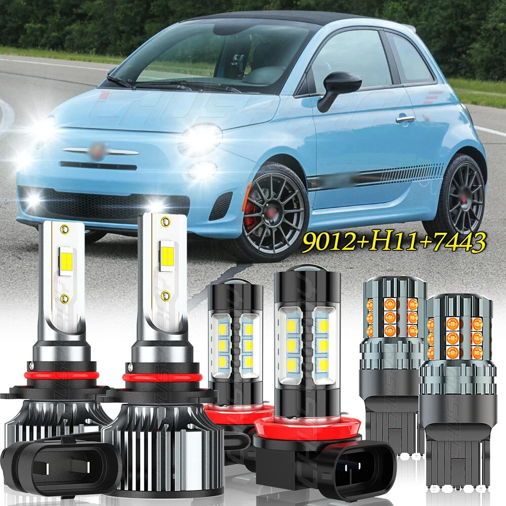 6x 9012+H11+7443 LED Headlight Hi/Low Beam Kits 12V 6500K 20000LM Super Bright with 7443 Turn Signal Lamp For Fiat 500 2012-2019
6x 9012+H11+7443 LED Headlight Hi/Low Beam Kits 12V 6500K 20000LM Super Bright with 7443 Turn Signal Lamp For Fiat 500 2012-2019