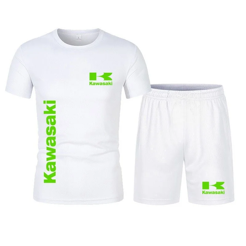 Summer New Kawasaki Racing 3D Printed Men's T-shirt Shorts Sportswear Round Neck Short Sleeve Set Adult Breathable Two-piece Set
Summer New Kawasaki Racing 3D Printed Men's T-shirt Shorts Sportswear Round Neck Short Sleeve Set Adult Breathable Two-piece Set