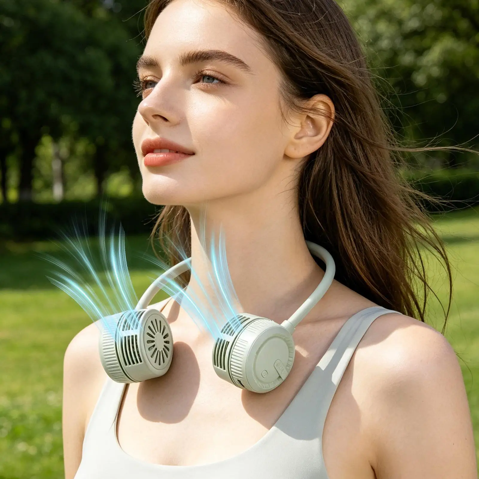 Portable Neck Fan Adjustable Wind Speed Silent Air Blower 1000mAh Wearable Rechargeable Personal Fan for Camping Hiking Summer
Portable Neck Fan Adjustable Wind Speed Silent Air Blower 1000mAh Wearable Rechargeable Personal Fan for Camping Hiking Summer