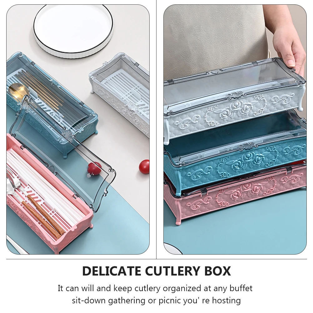 Cutlery Storage Box Tableware Organizer Transparent Draining Design Chopsticks Spoon Fork Knife Portable Plastic 
Cutlery Storage Box Tableware Organizer Transparent Draining Design Chopsticks Spoon Fork Knife Portable Plastic
