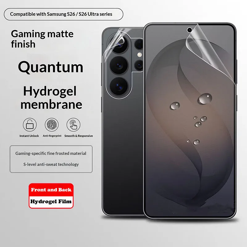 Front Back Full Cover Matte Hydrogel Film for Samsung Galaxy S26 Ultra Clear Soft Clear Screen Protector S26 Plus TPU Film
Front Back Full Cover Matte Hydrogel Film for Samsung Galaxy S26 Ultra Clear Soft Clear Screen Protector S26 Plus TPU Film