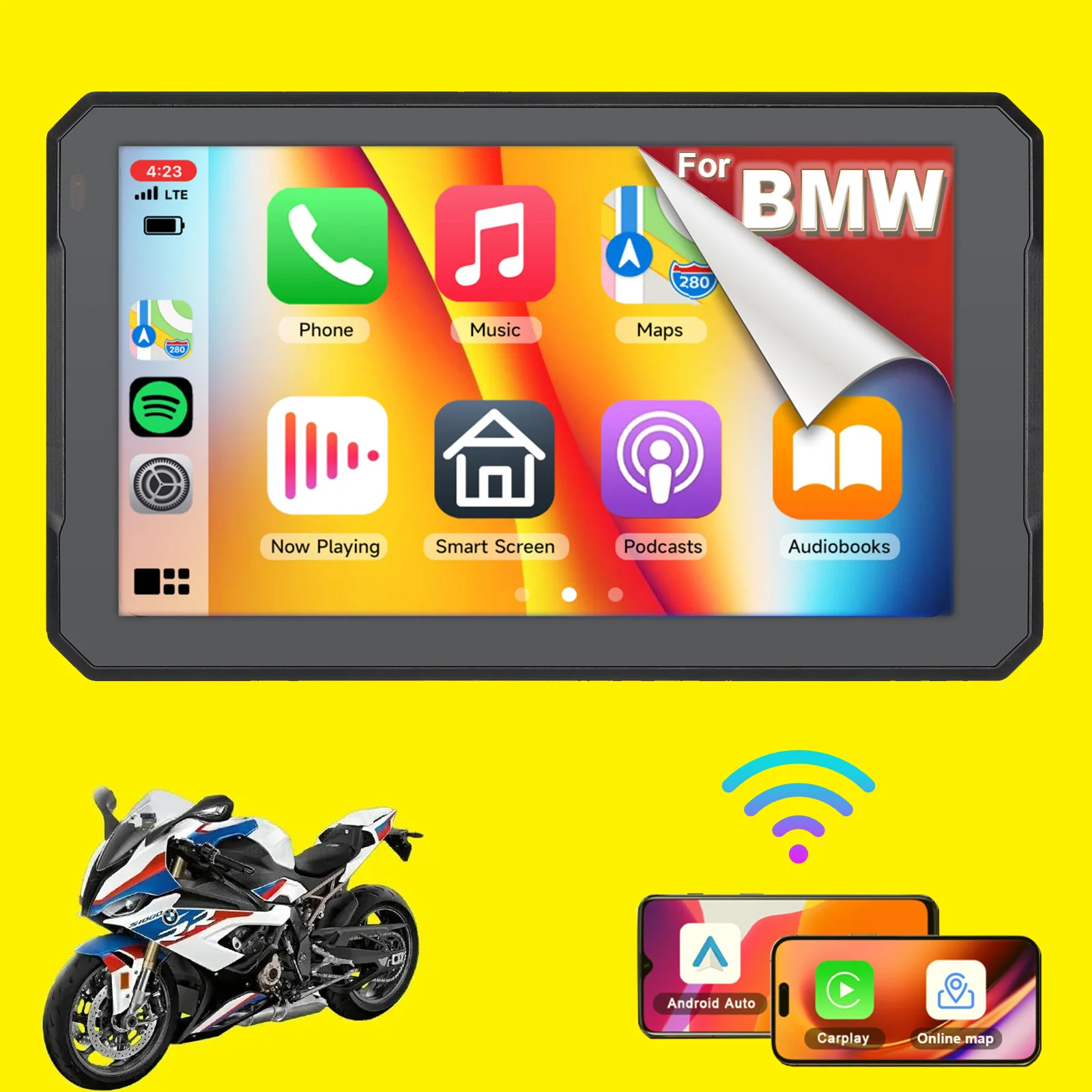 Android Auto for BMW Motorcycle Carplay M1000 XR R1200GS R1250GS S1000XR S1000RR R1300GS K1600 Wireless Navigation 7 Inch
Android Auto for BMW Motorcycle Carplay M1000 XR R1200GS R1250GS S1000XR S1000RR R1300GS K1600 Wireless Navigation 7 Inch
