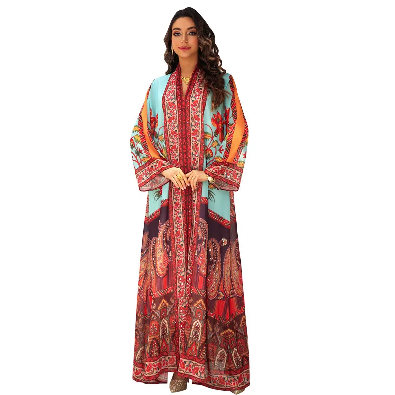 Ид женское платье Абая с принтом бриллиантов мусульманские платья Ларгос вечерние кафтан Джалабия Рамадан длинные платья кафтан арабский длинный халат 2026
Ид женское платье Абая с принтом бриллиантов мусульманские платья Ларгос вечерние кафтан Джалабия Рамадан длинные платья кафтан арабский длинный халат 2026