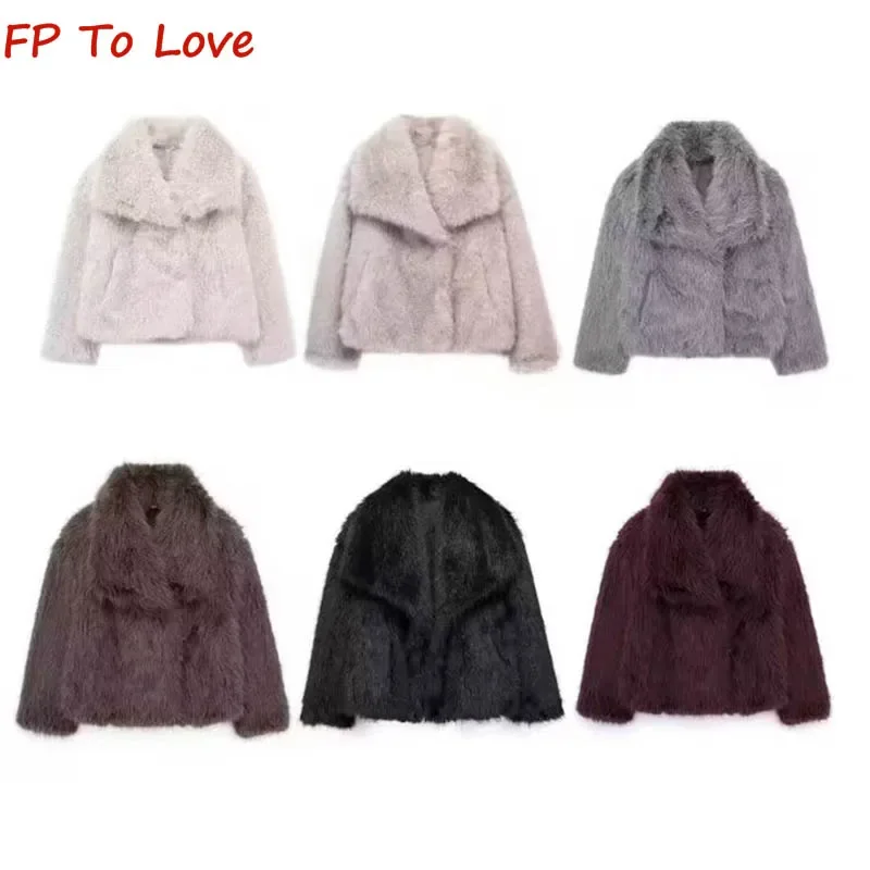 2024 Woman Artificial Fur Effect Short Jacket Coats Fashion Vintage Long Sleeve Autumn Winter Causal Loose Warm Top 4360240
2024 Woman Artificial Fur Effect Short Jacket Coats Fashion Vintage Long Sleeve Autumn Winter Causal Loose Warm Top 4360240