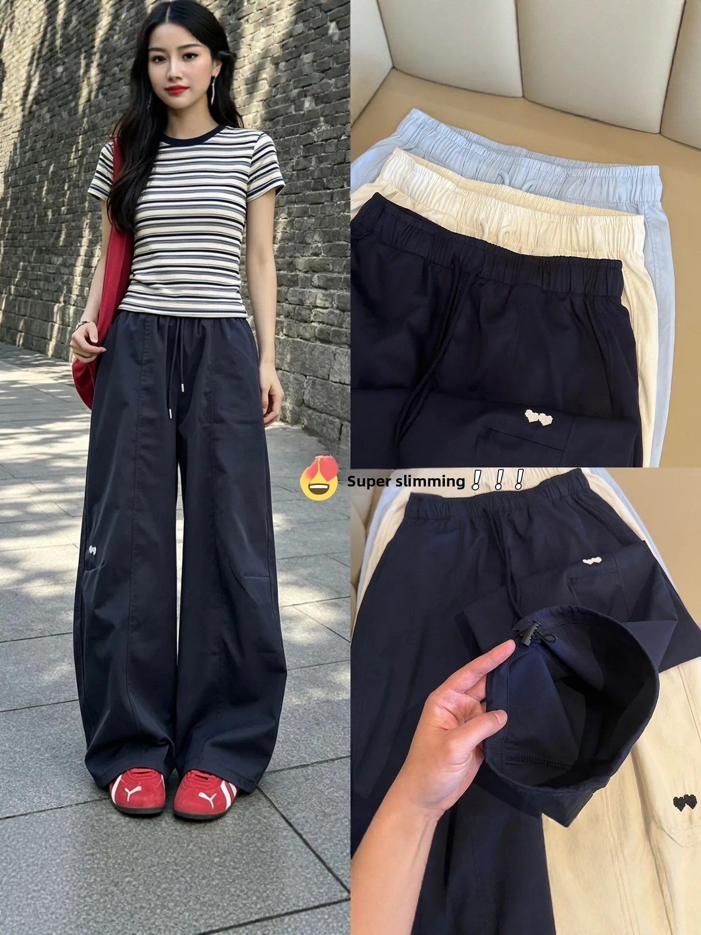 plus Size Exercise Wide Leg Pants in Dark Blue with Embroidery Loose Fit Casual Summer Thin Drape Straight American Style Qui...
plus Size Exercise Wide Leg Pants in Dark Blue with Embroidery Loose Fit Casual Summer Thin Drape Straight American Style Qui...