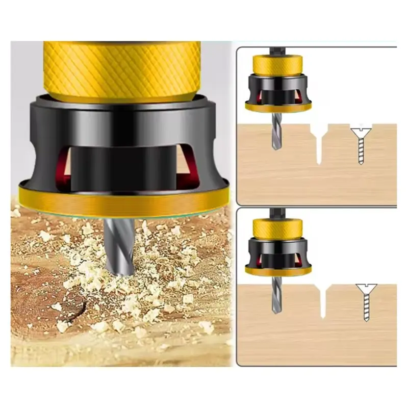 B-T Premium M2 Chamfered Drill Bit Kit High-Speed Steel With Adjustable Depth Stop For Wood And Aluminum Applications
B-T Premium M2 Chamfered Drill Bit Kit High-Speed Steel With Adjustable Depth Stop For Wood And Aluminum Applications