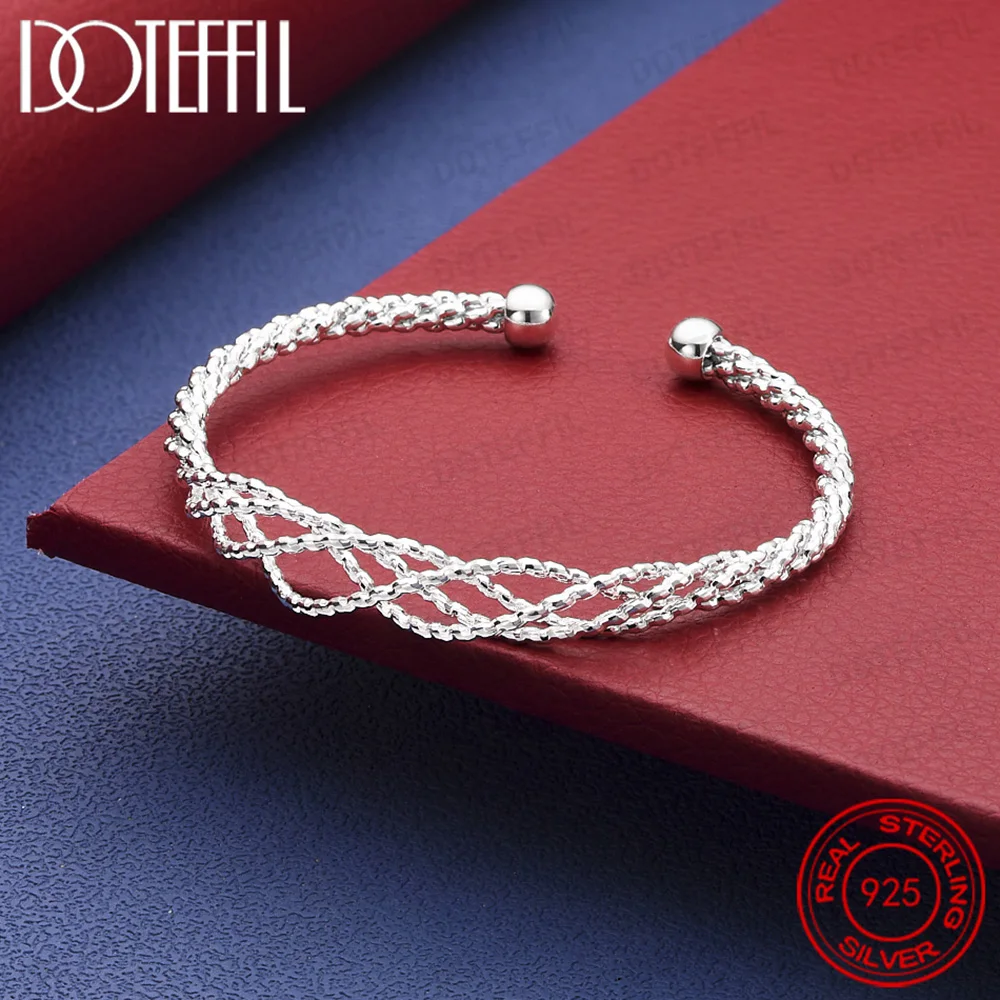 Стерлингового серебра 925 пробы, сетчатый двойной браслет из бисера, открытый браслет для женщин, свадебные, помолвочные, вечерние, ювелирные аксессуары
Стерлингового серебра 925 пробы, сетчатый двойной браслет из бисера, открытый браслет для женщин, свадебные, помолвочные, вечерние, ювелирные аксессуары