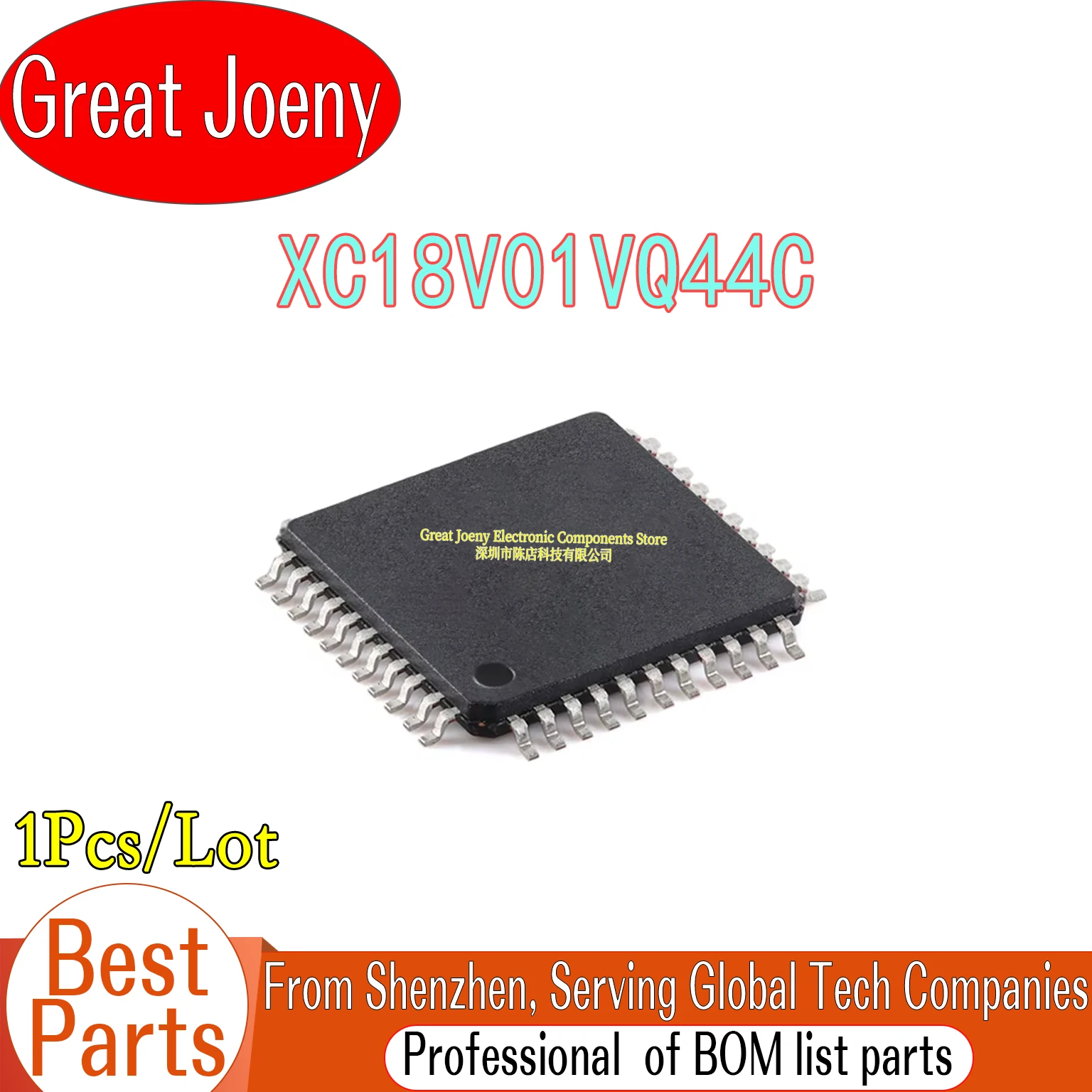 100% New Original XC18V01 XC18V01VQ44C IC Chipset VQFP-44
100% New Original XC18V01 XC18V01VQ44C IC Chipset VQFP-44