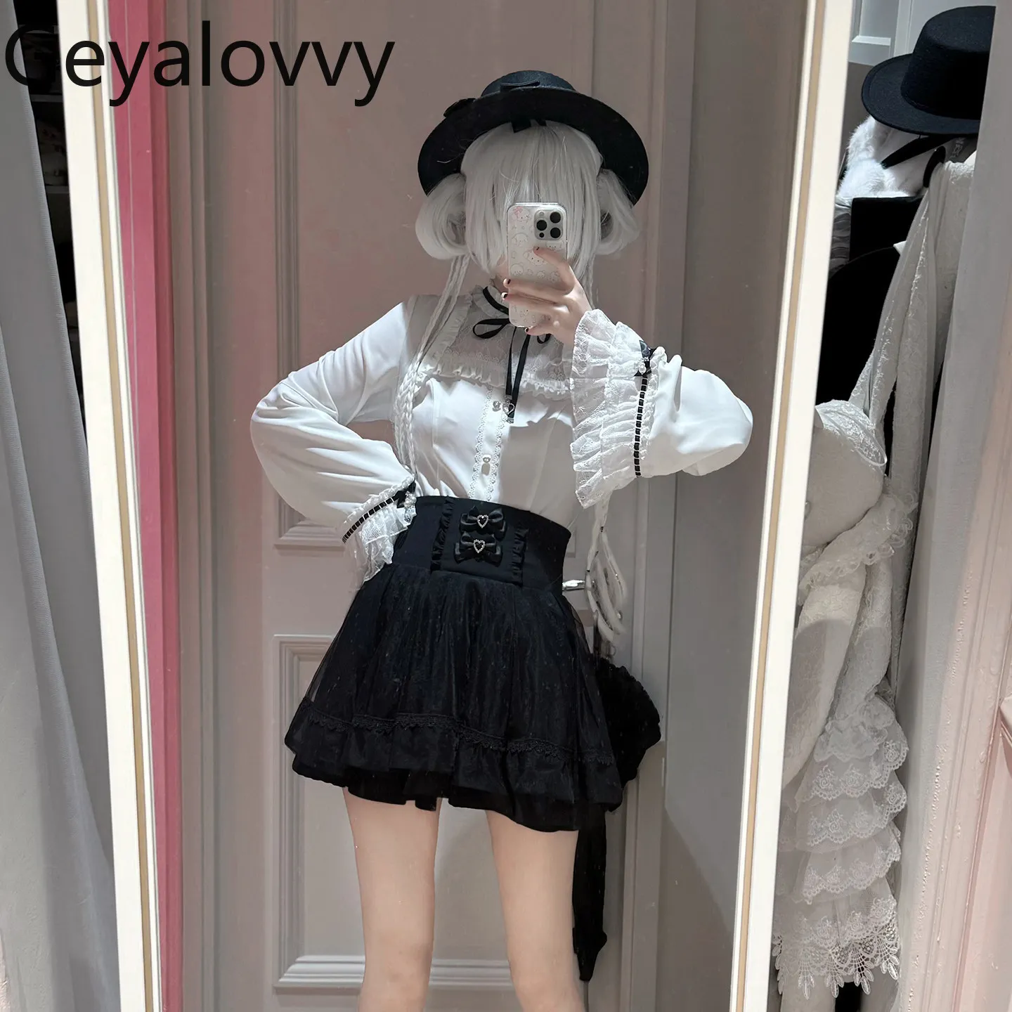Long Sleeves Shirt Lace Sweet and Cute Lolita Style Solid Color Fashion Elegant Blouses Spring Autumn Women's Tops 2026 New
Long Sleeves Shirt Lace Sweet and Cute Lolita Style Solid Color Fashion Elegant Blouses Spring Autumn Women's Tops 2026 New