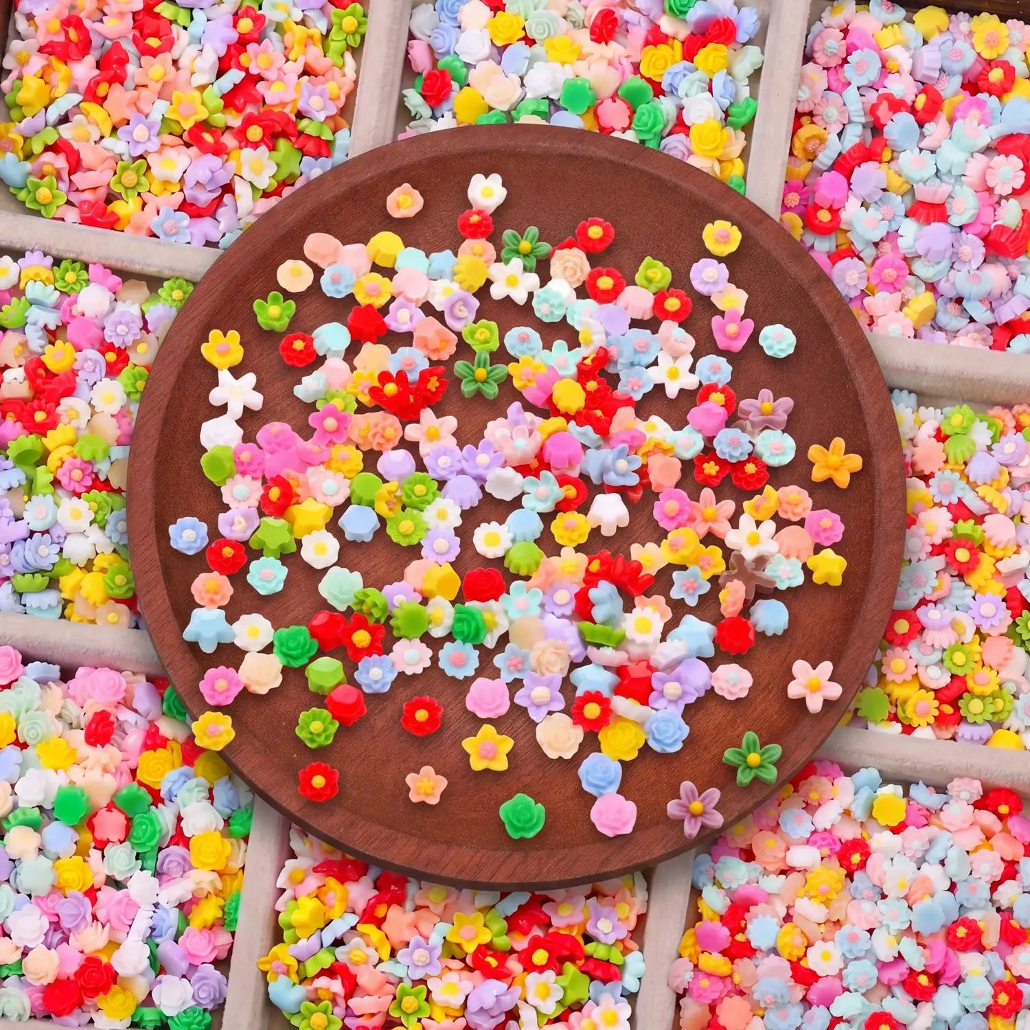50Pcs/bag 6-7mm Cute Mix Color Resin No Hole Small Flowers Beads Diy Accessories For Clothing Handmade Decorations Making
50Pcs/bag 6-7mm Cute Mix Color Resin No Hole Small Flowers Beads Diy Accessories For Clothing Handmade Decorations Making