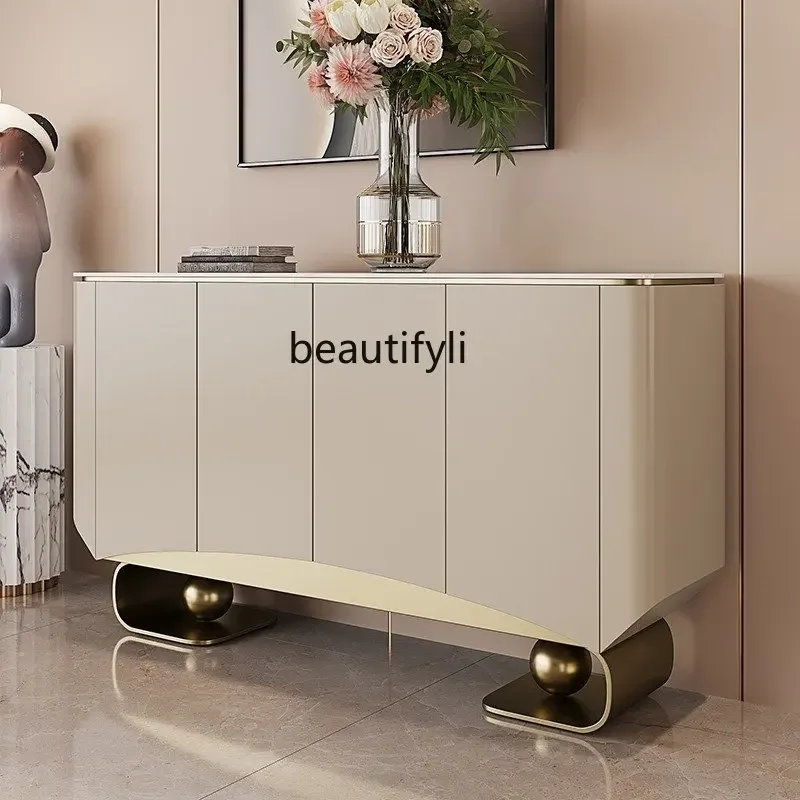 Stone Plate Sideboard Cabinet Modern Minimalist Small Apartment Living Room Entrance Cabinet Complete High-End
Stone Plate Sideboard Cabinet Modern Minimalist Small Apartment Living Room Entrance Cabinet Complete High-End