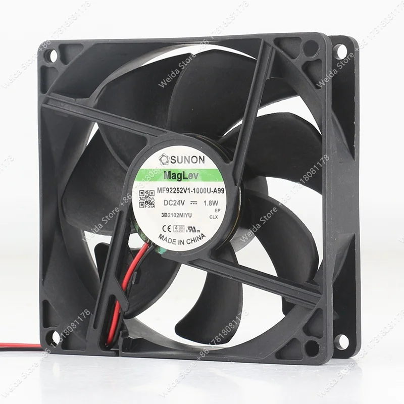 cooling fan Sunon DC 24V 1.8W AC EC 9025 90X90X25MM 2-wire Magnetic suspension quiet inverter MF92252V1-1000U-A99
cooling fan Sunon DC 24V 1.8W AC EC 9025 90X90X25MM 2-wire Magnetic suspension quiet inverter MF92252V1-1000U-A99