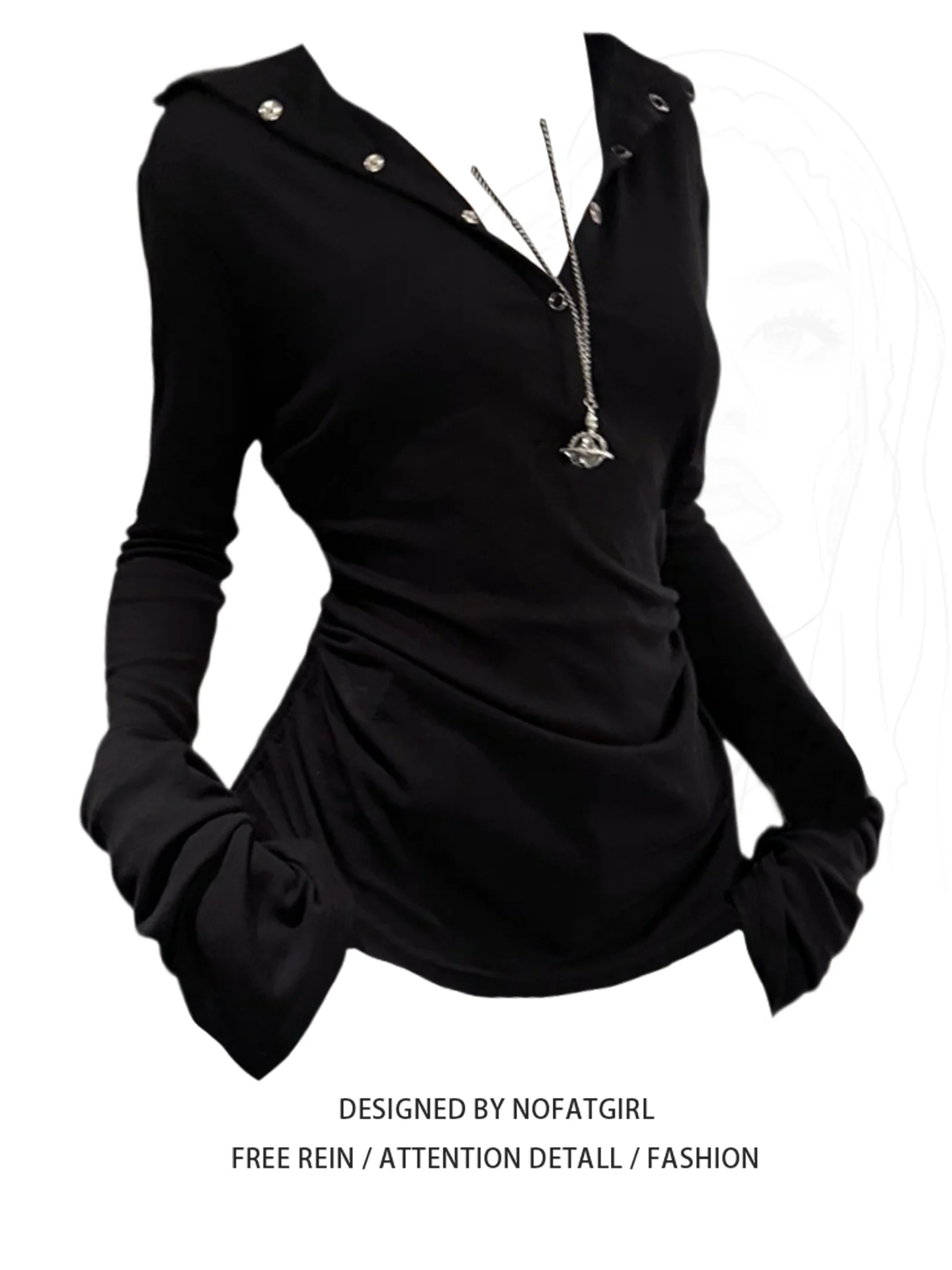 Большие размеры, американская ретро-футболка с капюшоном Long Sve, женская ранняя осень, новая тонкая утягивающая основа, топ, повседневный топ
Большие размеры, американская ретро-футболка с капюшоном Long Sve, женская ранняя осень, новая тонкая утягивающая основа, топ, повседневный топ