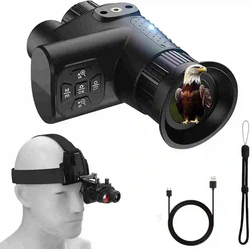 New arrival 4K HD Mini Digital Night Vision Monocular Head-Mounted 8X Infrared Telescope Supplemental Light for Outdoor Video
New arrival 4K HD Mini Digital Night Vision Monocular Head-Mounted 8X Infrared Telescope Supplemental Light for Outdoor Video
