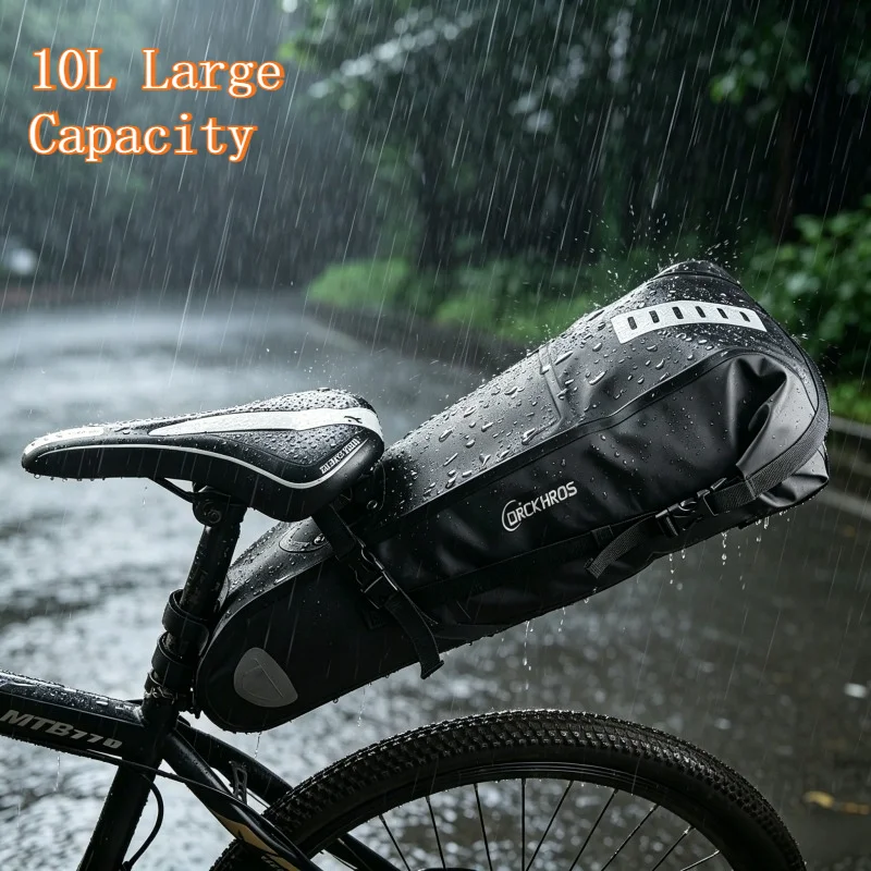 10L Waterproof Bicycle Saddle Bag, Large Capacity Bike Shoulder Bag, MTB Cycling Rear Seat Pannier Bag, Bicycle Accessories
10L Waterproof Bicycle Saddle Bag, Large Capacity Bike Shoulder Bag, MTB Cycling Rear Seat Pannier Bag, Bicycle Accessories
